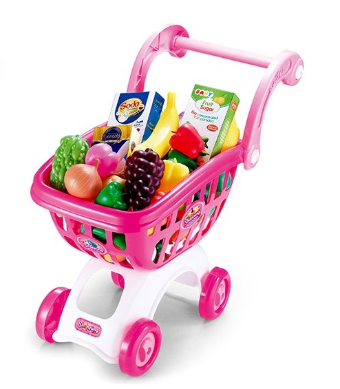 ET 841 Shopping Cart Trolley Kids Toys Pink